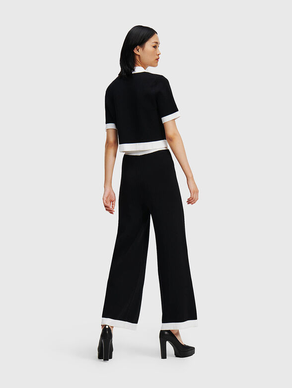 Knitted trousers with wide legs - 2