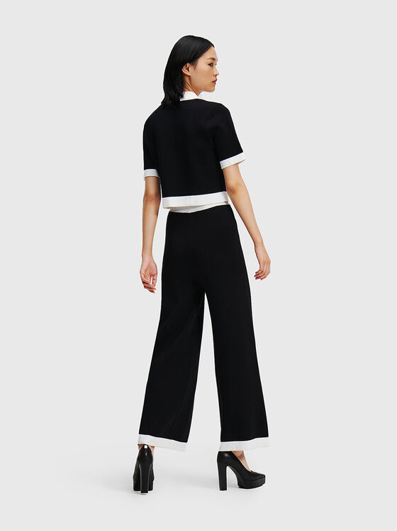 Knitted trousers with wide legs - 2