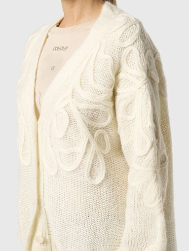 Oversized cardigan with embroidery - 4