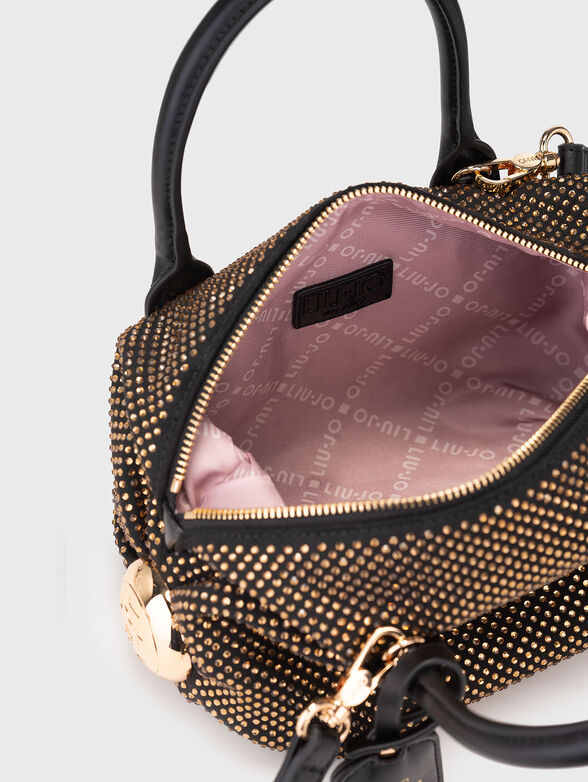 Bag with rhinestones  and long strap - 6