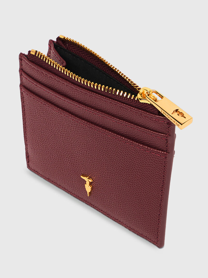 Leather cardholder with logo - 3