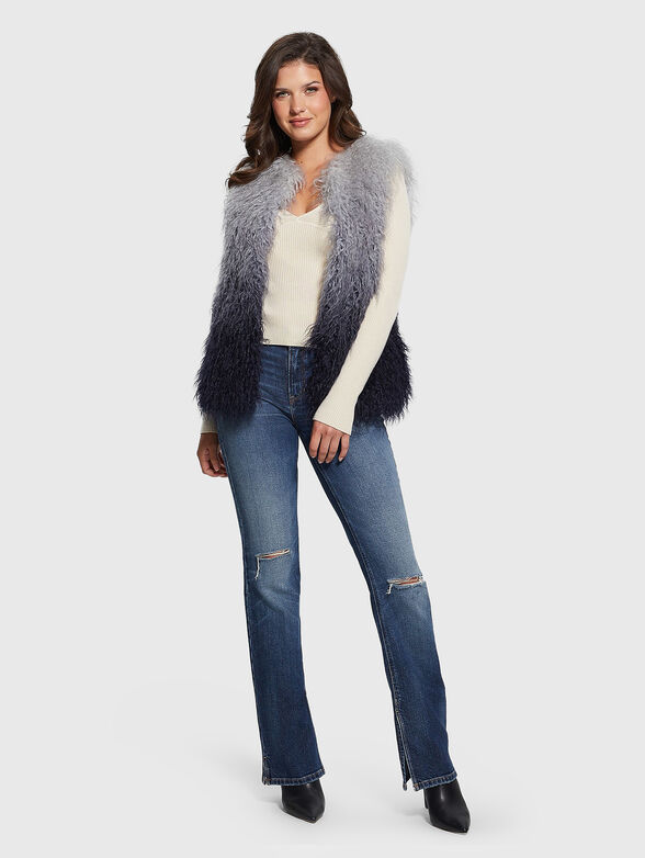 CRISTINA DEGRADE eco fur vest - 1