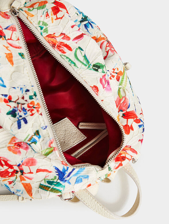VIANA backpack with lace and floral print - 5
