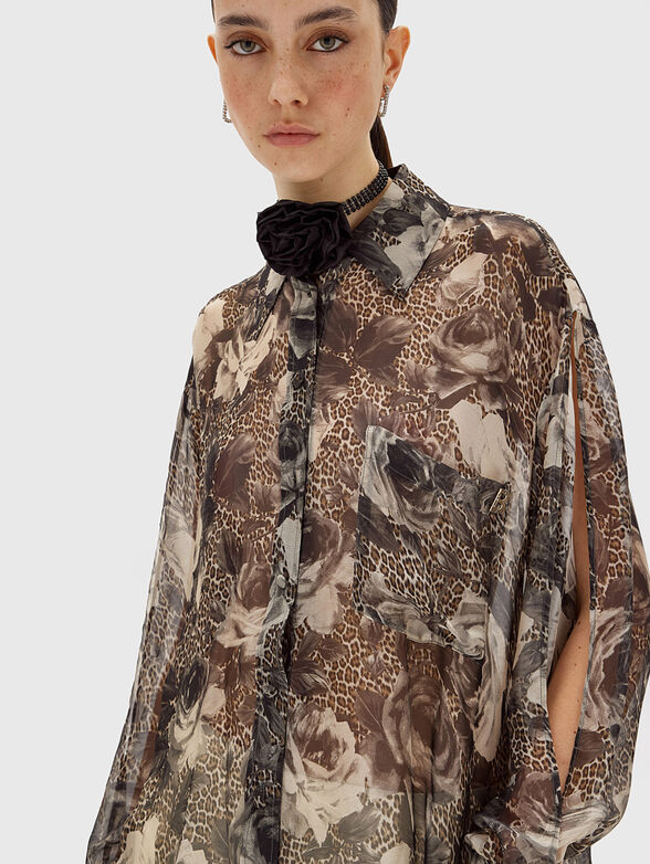 Shirt with floral motifs - 4