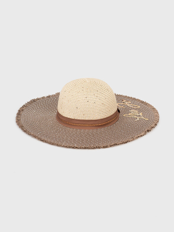 Logo detail straw hat  - 1