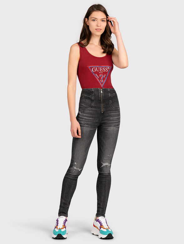 OLYMPIA Tank top with glamorous logo print - 4