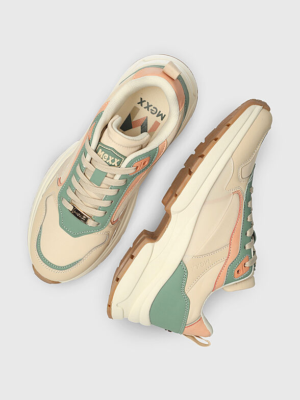 LUNE beige sports shoes with contrasting inserts - 6