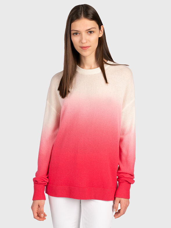 Cashmere sweater with ombre effect - 1