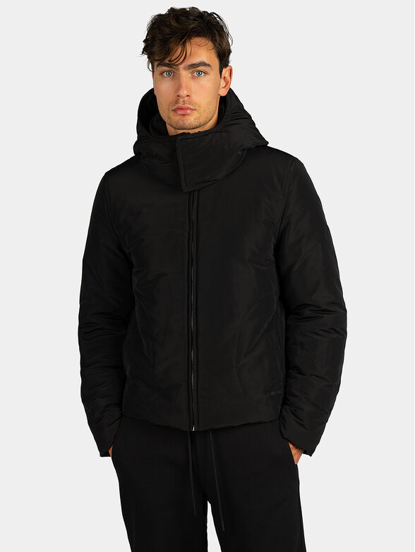 Padded jacket with detachable hood - 1