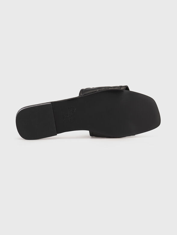 BRIO leather slippers with monogram logo accent - 5