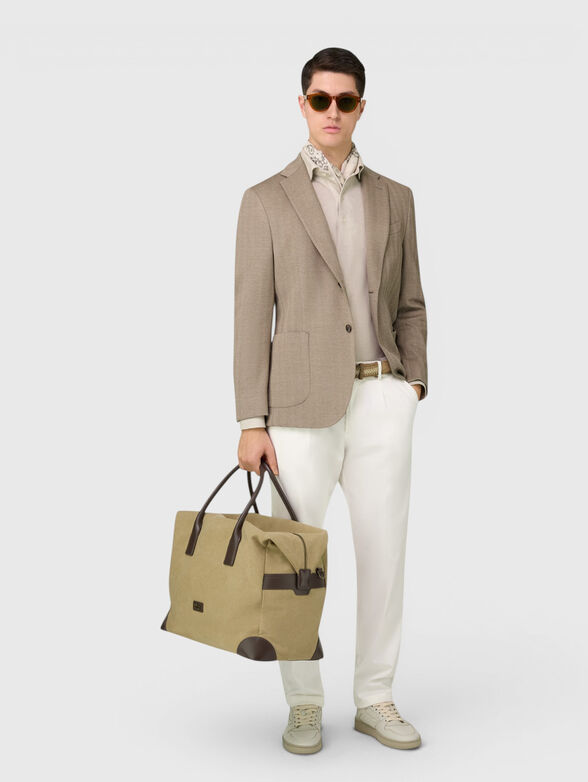 Single-breasted jacket with a herringbone pattern - 2