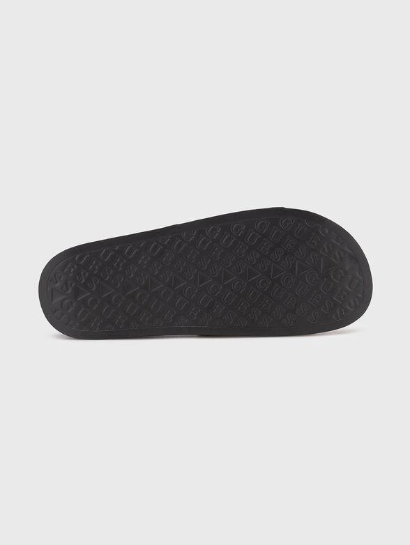 Beach slippers with logo in black - 5