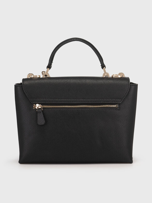 Black crossbody bag with triangular logo detail - 3