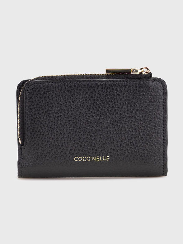 Leather wallet with logo - 2