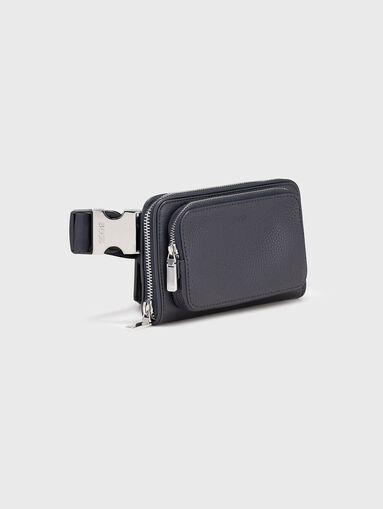 Leather waist bag with logo - 3