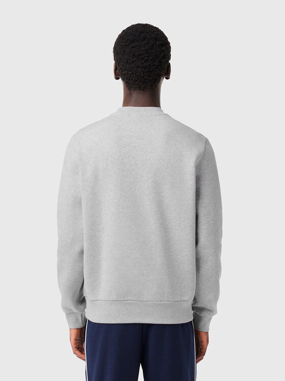 Cotton sweatshirt with logo in green - 2