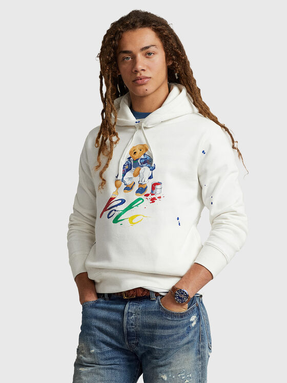 Hooded sweatshirt with Polo Bear print - 1
