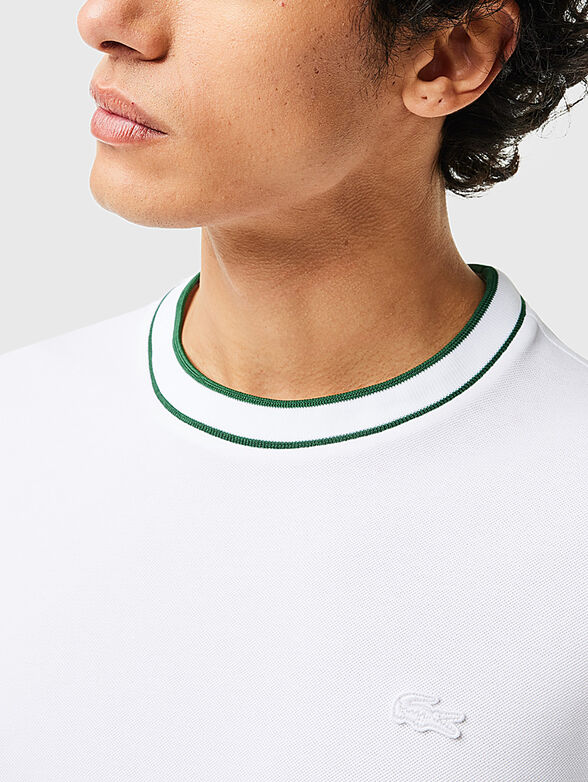 Black piqu&eacute; T-shirt  - 4