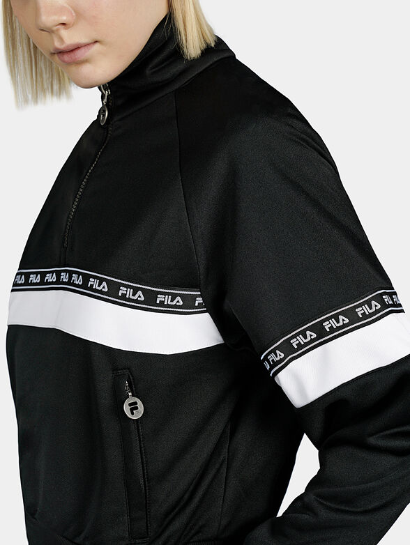 CHINAMI Black sweatshirt with half-zip - 2
