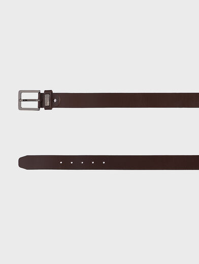 Leather belt with metal detail - 2