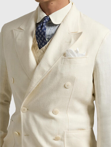 Slim blazer in silk - 4