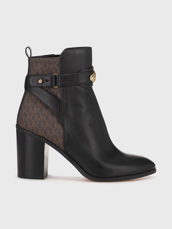 DARCY leather ankle boots with logo - 1