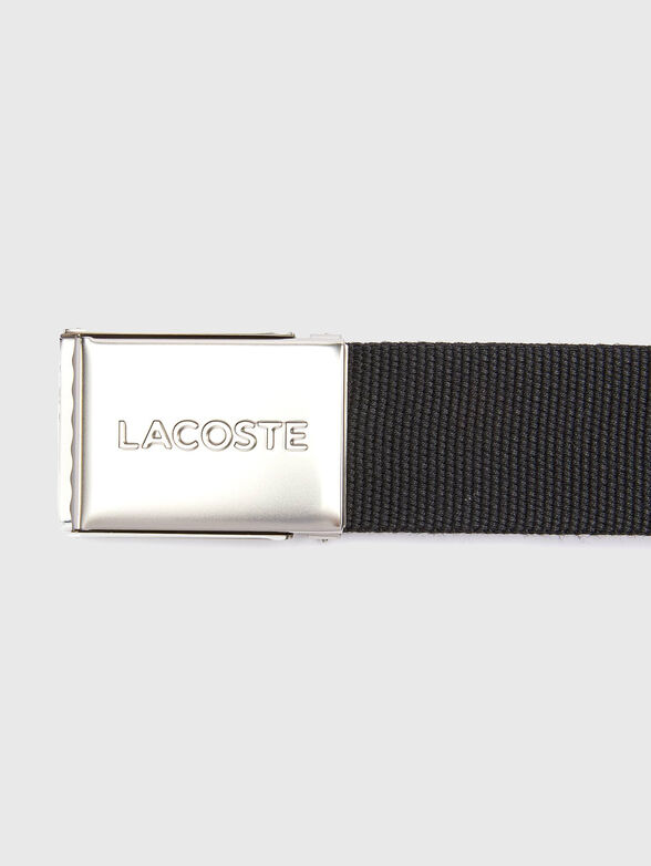 Beige textile belt with logo - 2