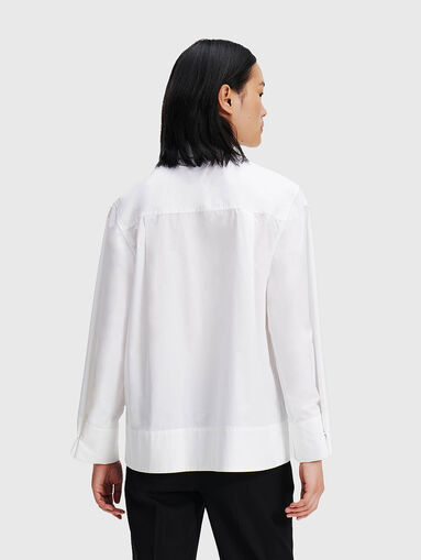 Cotton shirt with accent logo  - 3