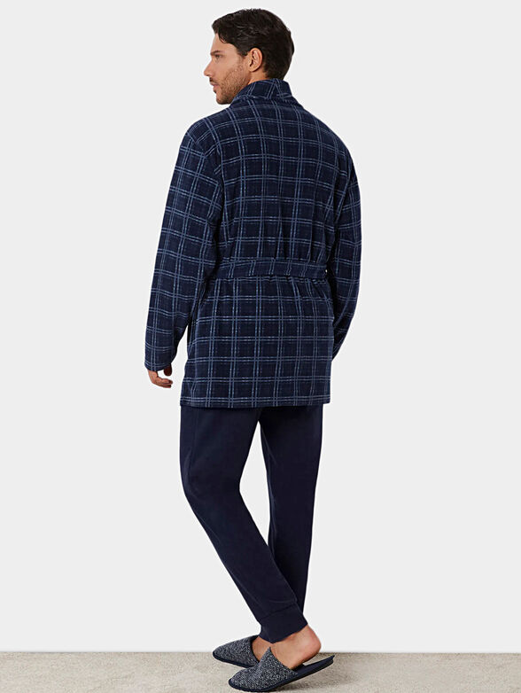 WARM COMFY home robe with checkered print - 2