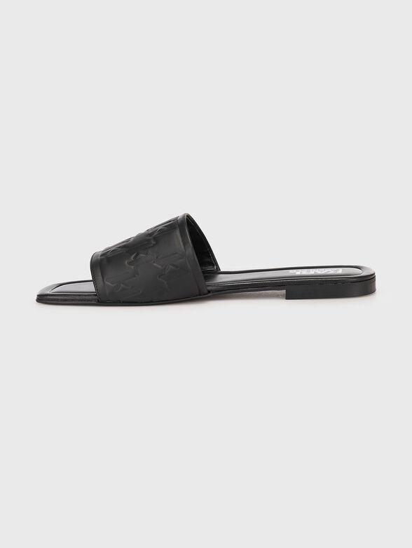 BRIO leather slippers with monogram logo accent - 4