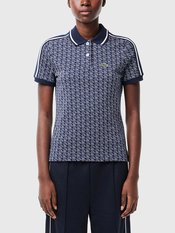 Monogram print polo shirt  - 1