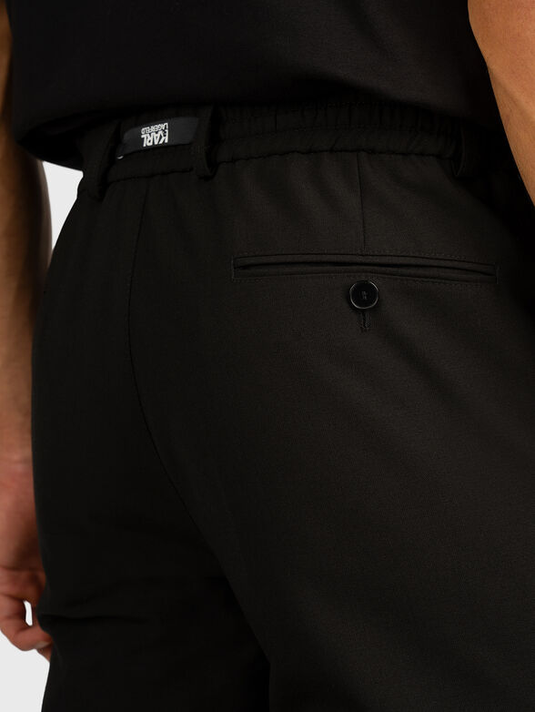 PACE black trousers with accent ties - 2