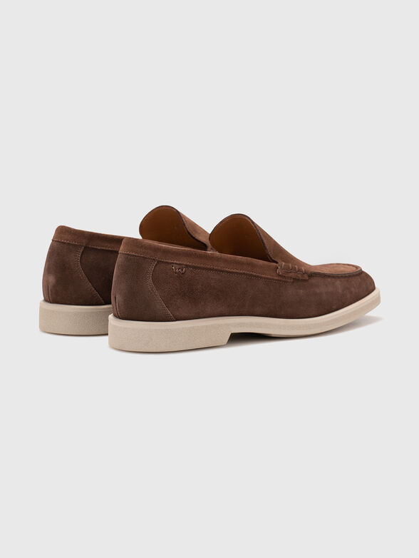 Brown suede loafers - 3