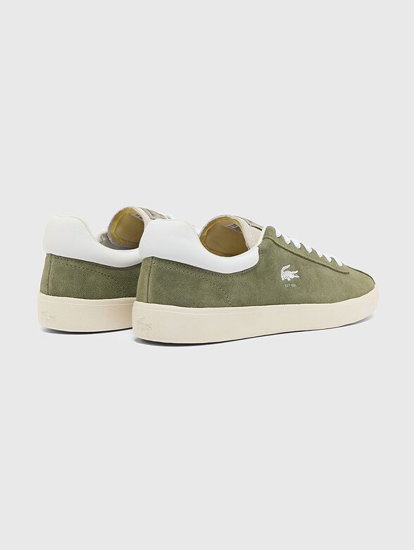 Suede sports shoes with logo - 3