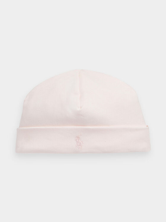 Розова памучна шапка - 1