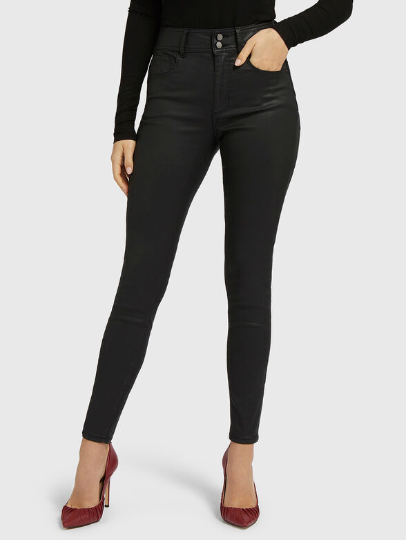 Skinny jeans with wax effect - 1