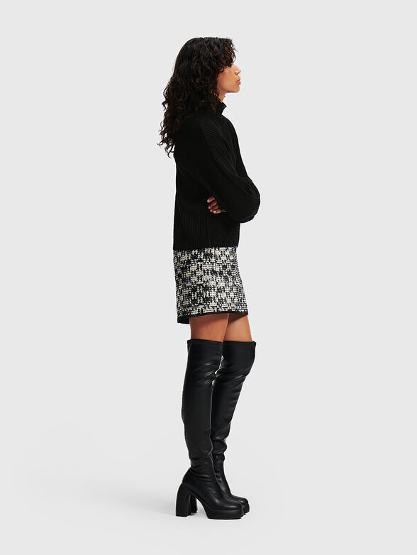 Knitted sweater in black color - 2