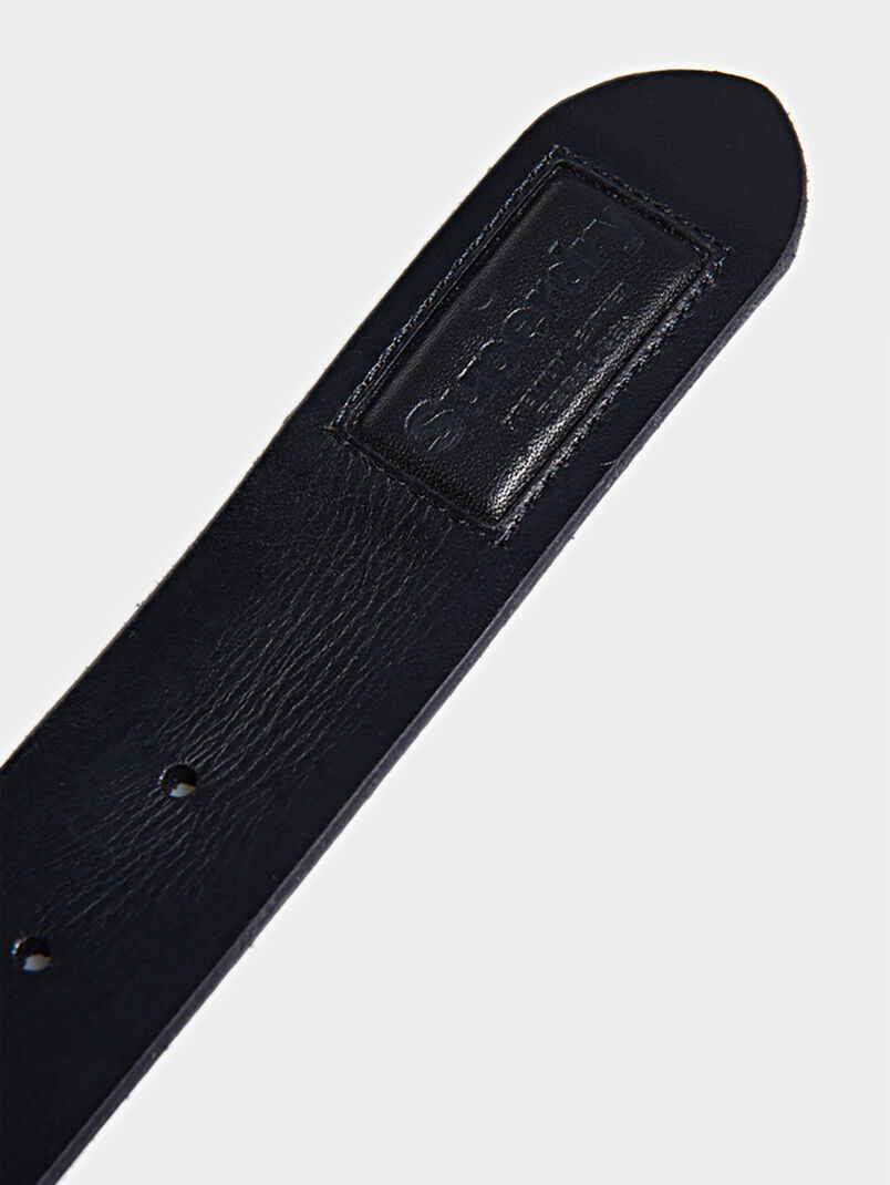 BADGEMAN Black leather belt - 3