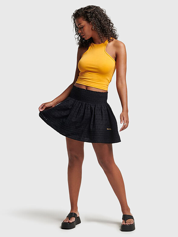 VINTAGE mini skirt with embroidery - 4
