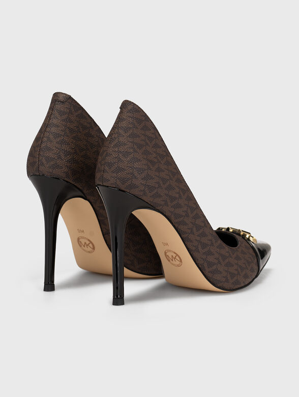 PARKER PUMP high heels with monogram logo print - 3