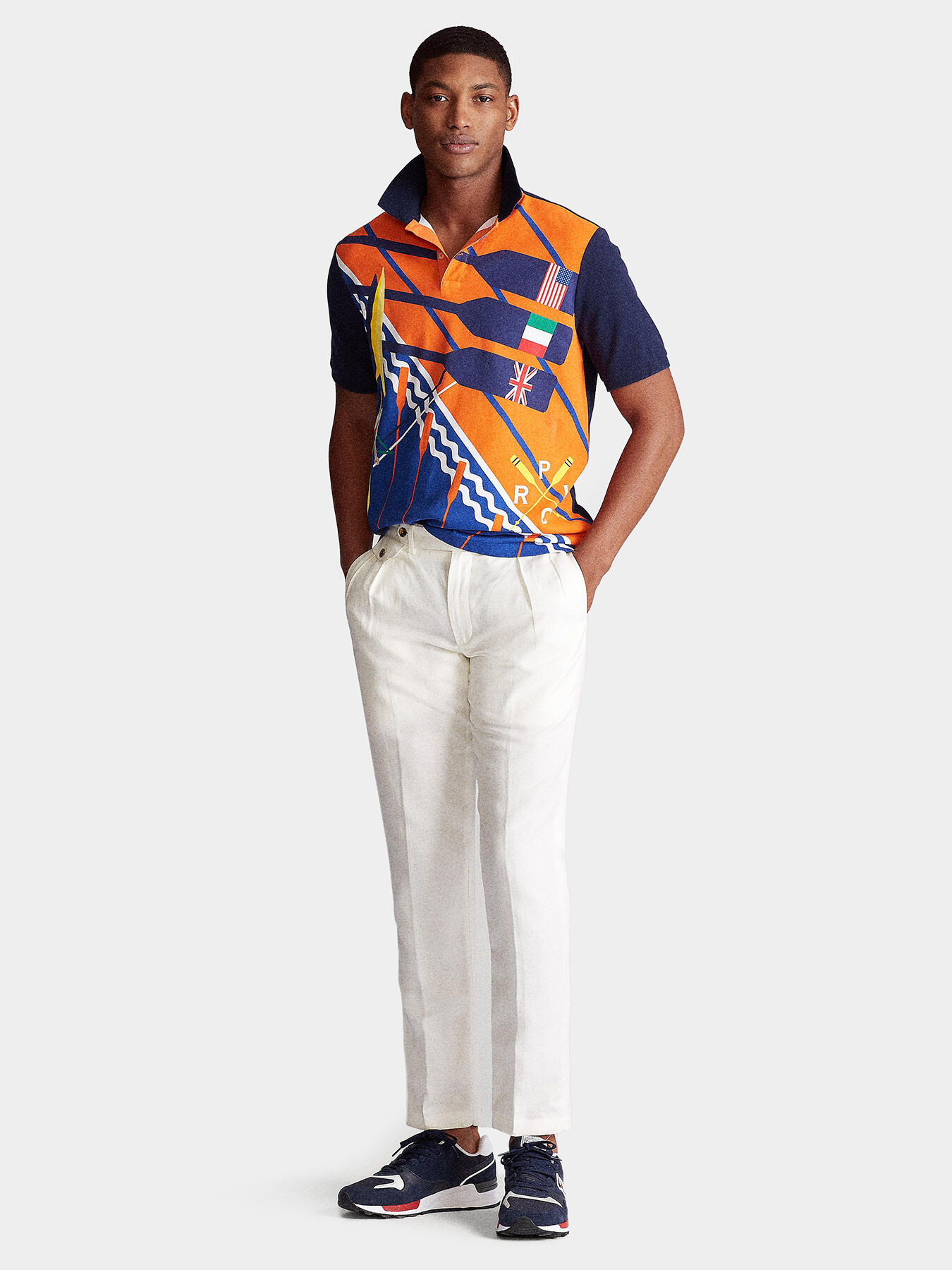 Polo shirt with multicolor print brand POLO RALPH LAUREN