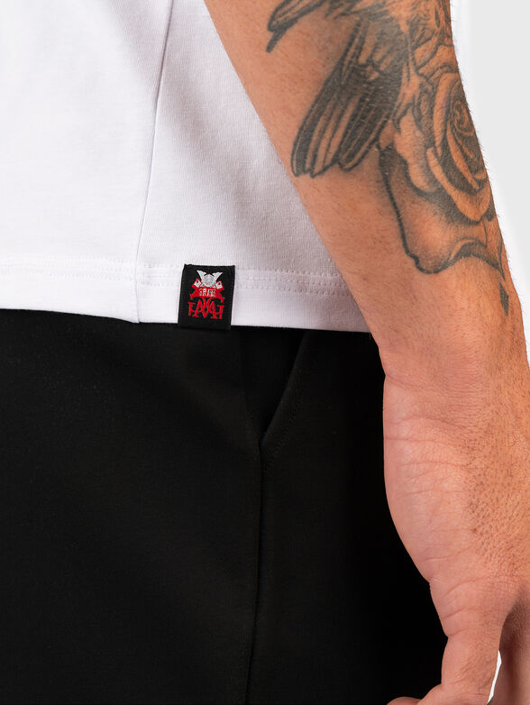 Cotton T-shirt with contrast print - 4