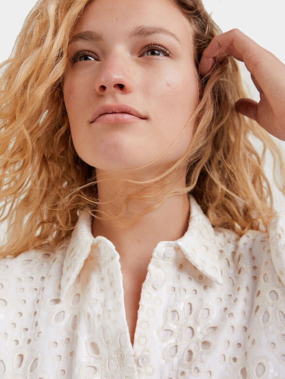 Dress with Swiss embroidery  - 5