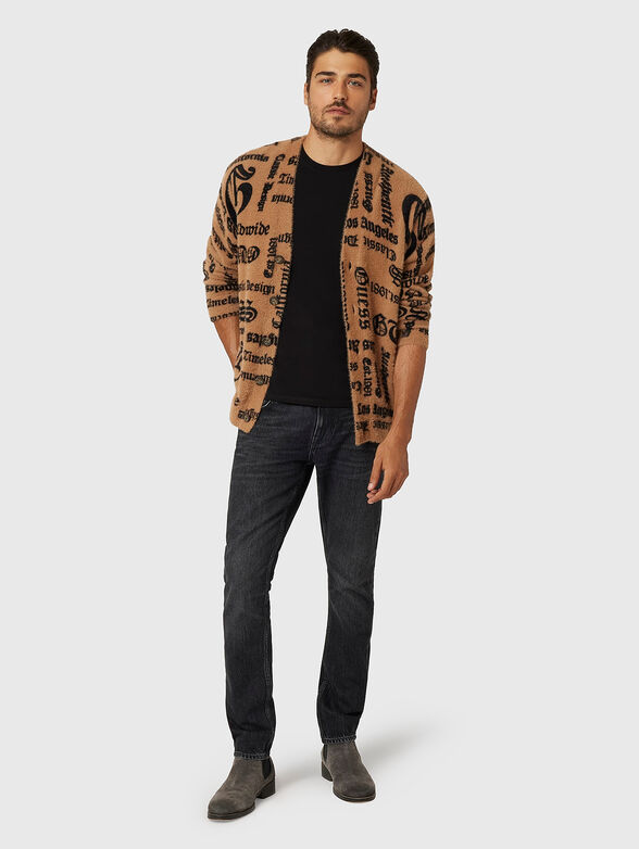 Cardigan with accent lettering inscriptions - 2