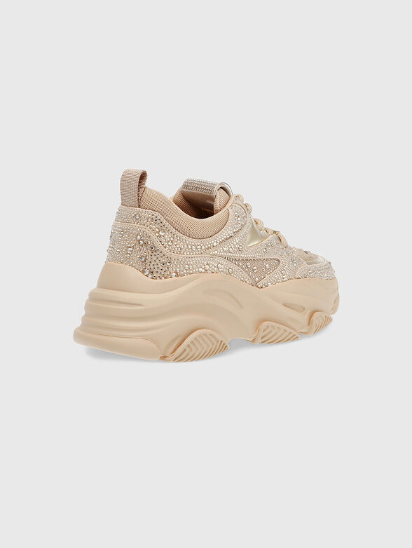 PRIVY sneakers in beige with rhinestones - 4