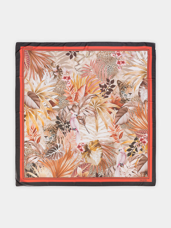 Square foulard with floral print - 2