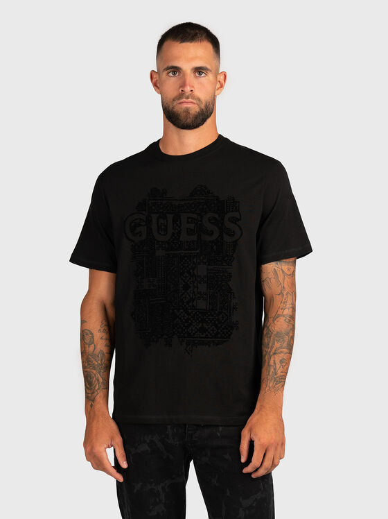 Cotton T-shirt with logo print - 1