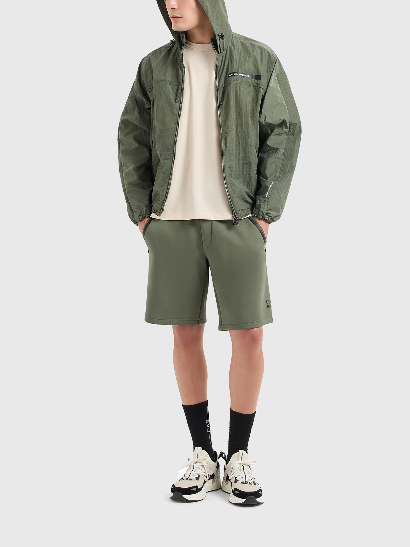 T-shirt with rubberized logo accent brand EA7