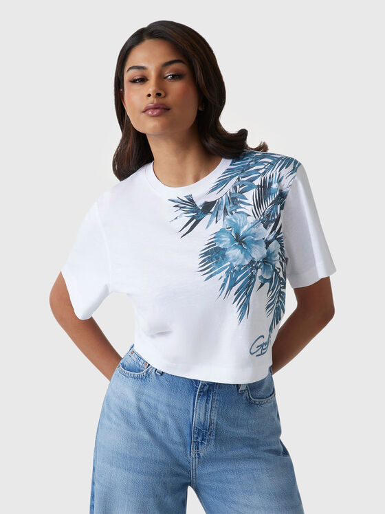 Тениска с флорален принт - 1