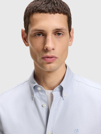 Cotton Oxford shirt with logo embroidery - 4